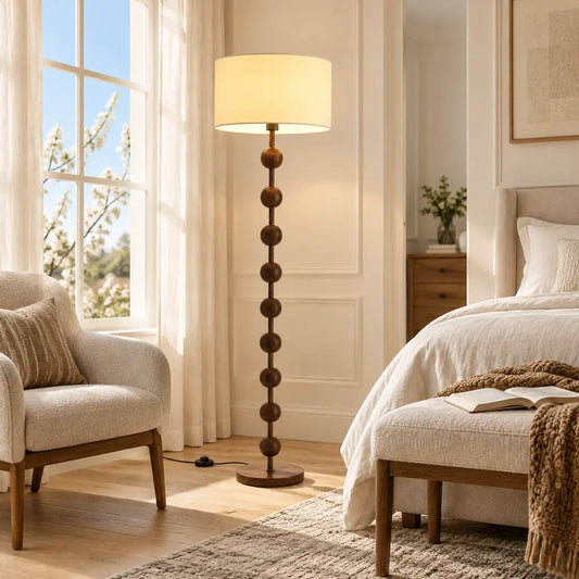 Fiona Vintage Fabric Shade Floor Lamp