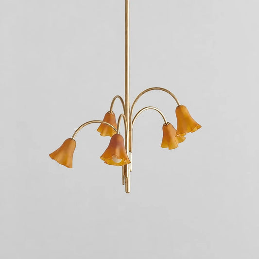 Floren Modern Colorful Floral Glass Chandelier