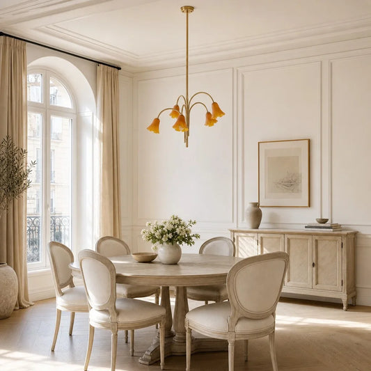 Floren Modern Colorful Floral Glass Chandelier
