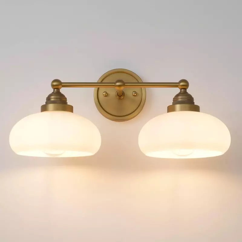 Geryon Vintage Industrial Milk White Glass Wall Sconce
