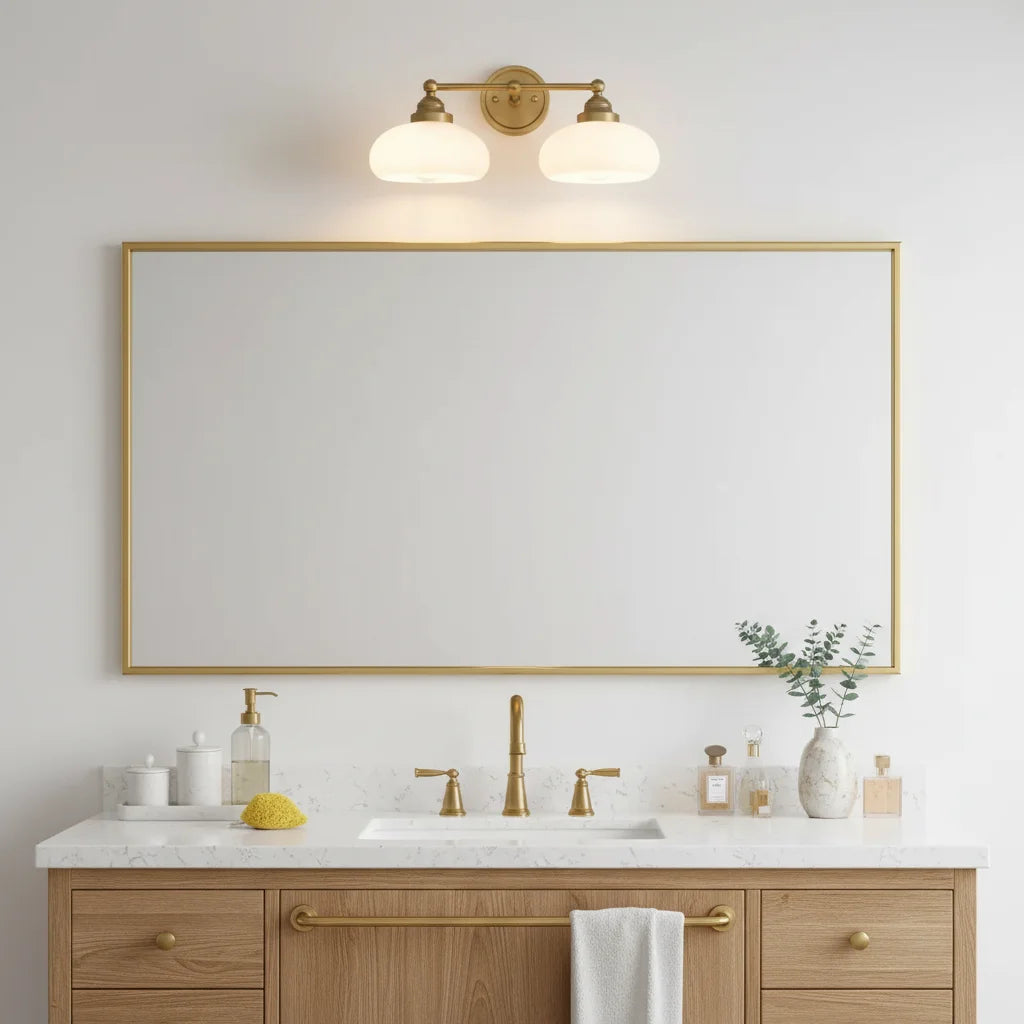 Geryon Vintage Industrial Milk White Glass Wall Sconce