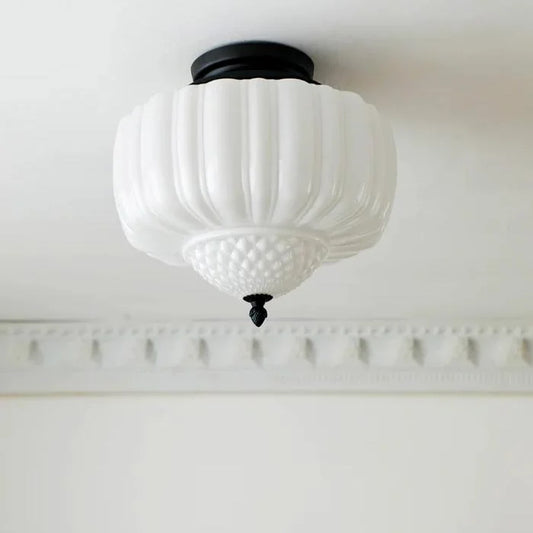 Giada Modern Milk Glass Flush Mount Ceiling Light