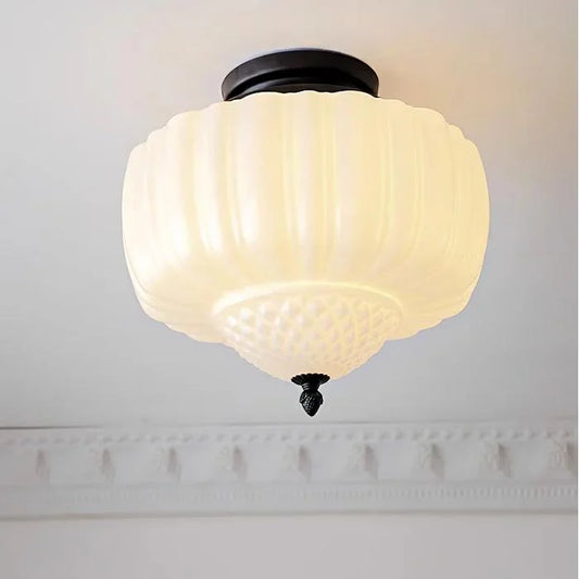 Giada Modern Milk Glass Flush Mount Ceiling Light
