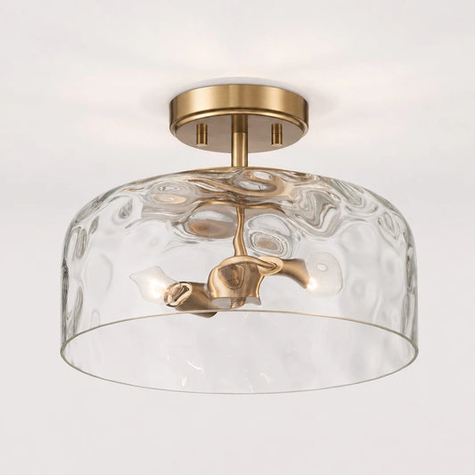 Giselle Modern Water Ripple Glass Ceiling Light