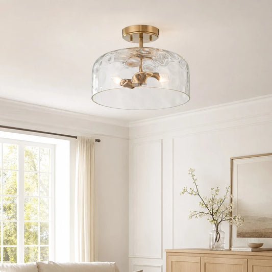 Giselle Modern Water Ripple Glass Ceiling Light