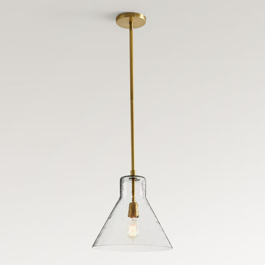 Ursa Hammered Glass Cone Pendant Light