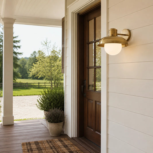 Harlan Industrial Milk Glass Wall Sconce cj1