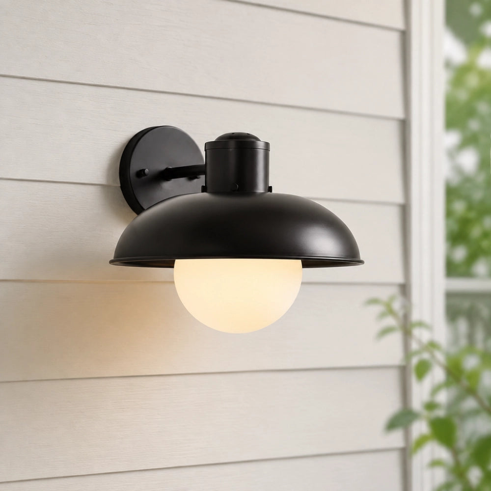 Harlan Industrial Milk Glass Wall Sconce sku2