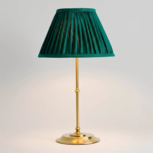 Hattie Vintage Pleated Fabric Metal Table Lamp