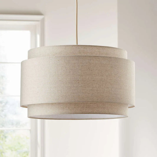 Hayden Modern Linen Drum Pendant Light
