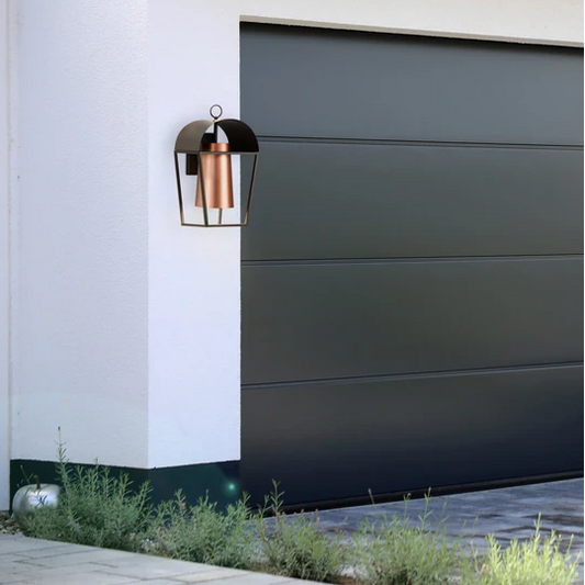 Hazel Modern Rustic Outdoor Steel Wall Sconce