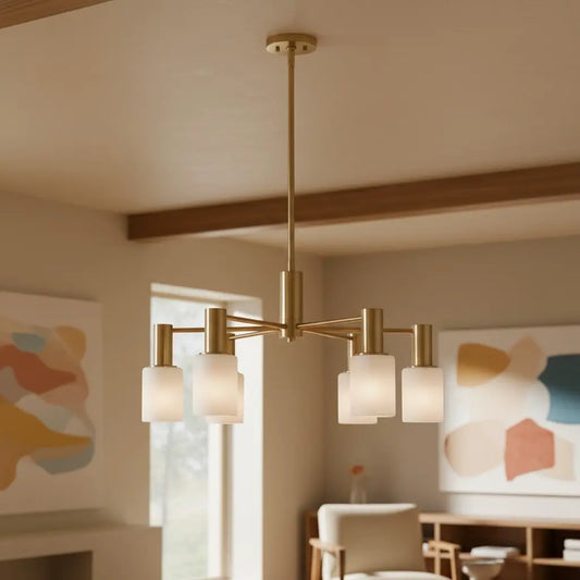 Modern Porcelain White Chandelier