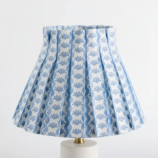 Indra Modern Country Tapered Pleated Fabric Lamp Shade