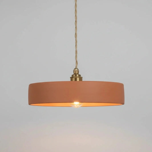Iris Minimalist Handcrafted Disc Ceramic Pendant Light
