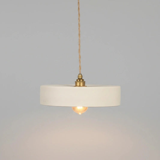Iris Minimalist Handcrafted Disc Ceramic Pendant Light