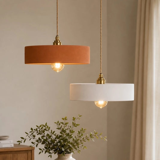 Iris Minimalist Handcrafted Disc Cement Pendant Light