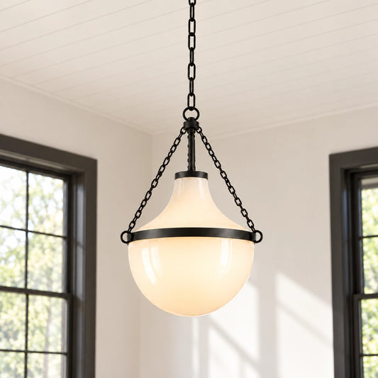 Jethro Globe Glass Adjustable Pendant Light