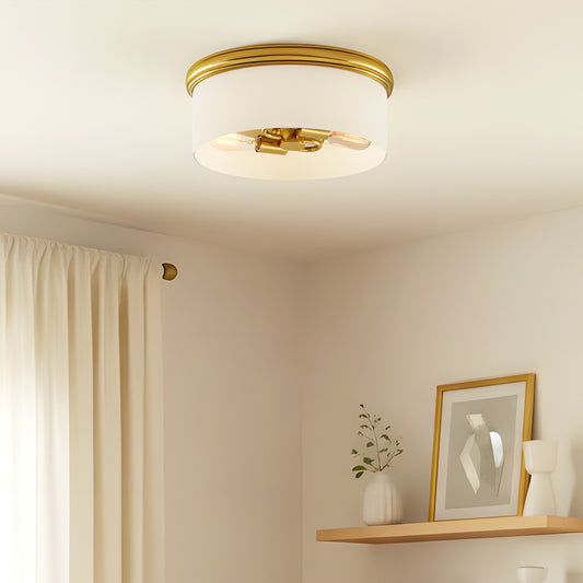 Kael Modern Milk Glass Flush Mount
