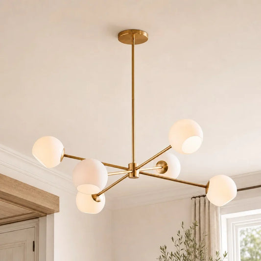 Adeline Modern Glass Globe Sputnik Chandelier