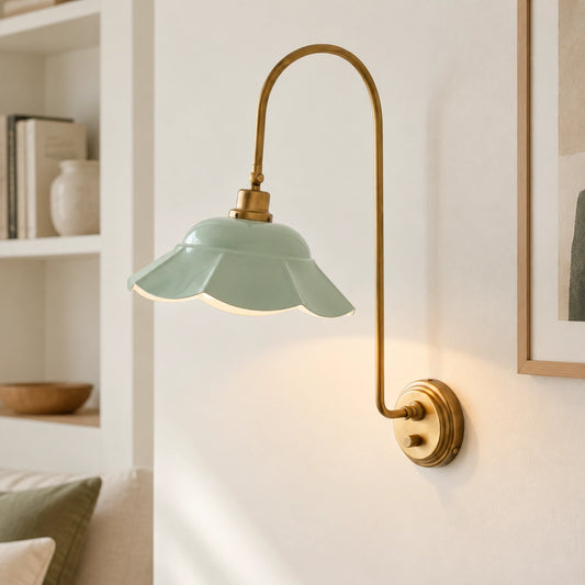 Kaelo Vintage Enamel Flower Adjustable Wall Light