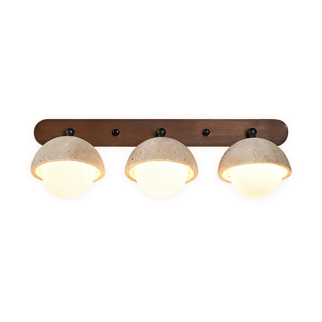 Kairi Wabi Sabi Natural Travertine Globe Wall Lamp | Lucia Living