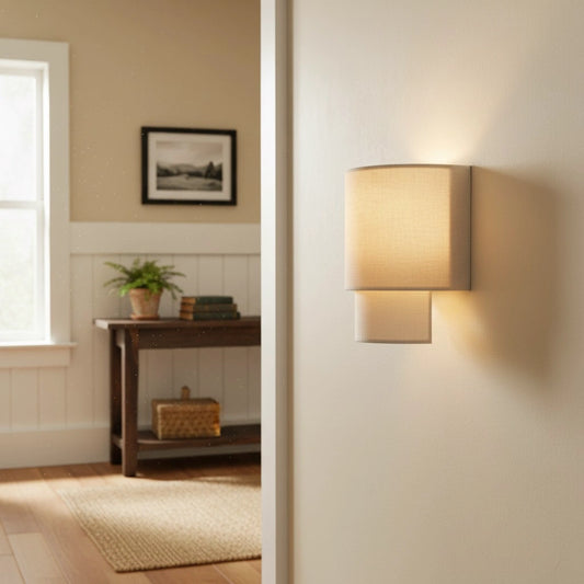 Kellan Modern Fabric Rechargeable Touch Wall Sconce