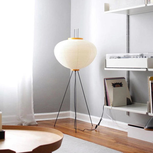 Kenji Modern Sculptural Rice Paper Floor Lamp