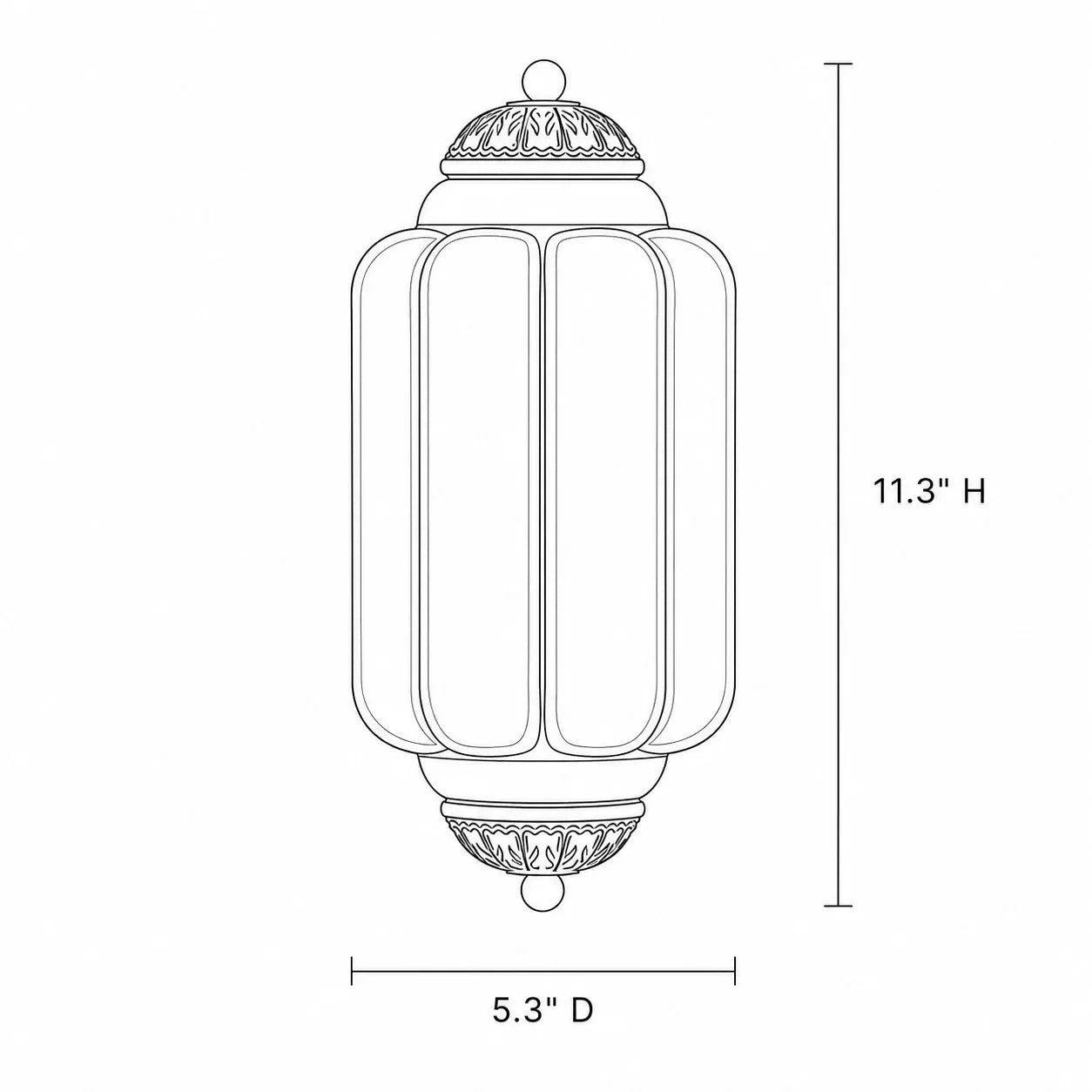 Eloise wall sconce dimensions and scale