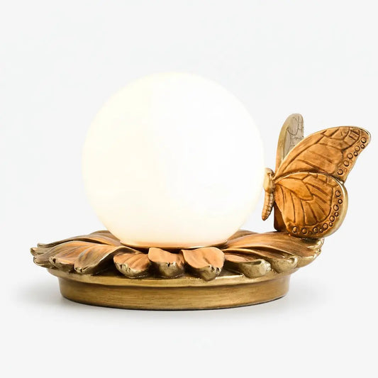 Leith Vintage Petal Butterfly Glass Ball Table Light