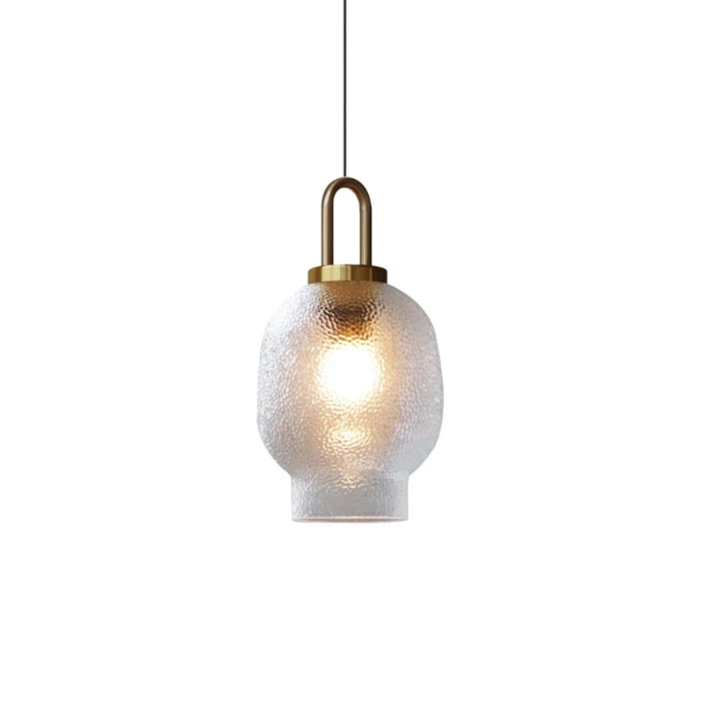 Lena Retro Clear Glass Pendant Light Model A 6.3 inch diameter by 12.2 inch height