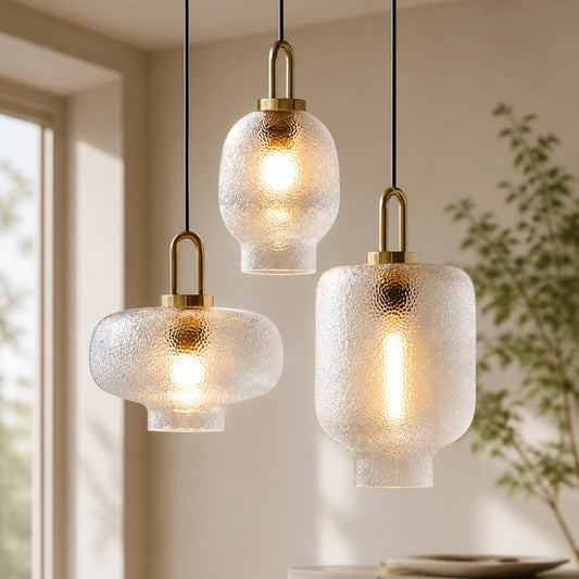 Lena Retro Clear Glass Pendant Light