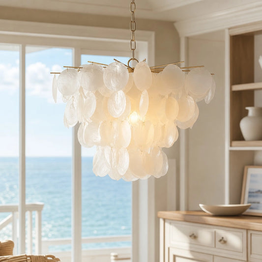 Leslie Luxury Natural Shell Metal Chandelier (4).webp__PID:3319c6c5-19ab-48bd-9106-1e750a473127