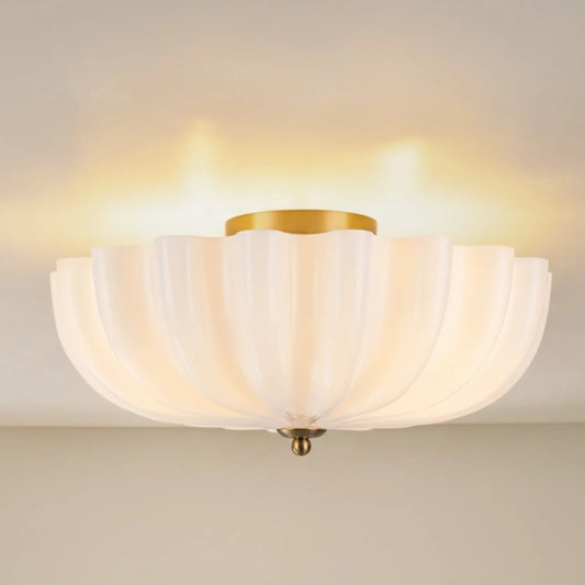 Liorah Modern Daisy Glass Semi-Flush Ceiling Light