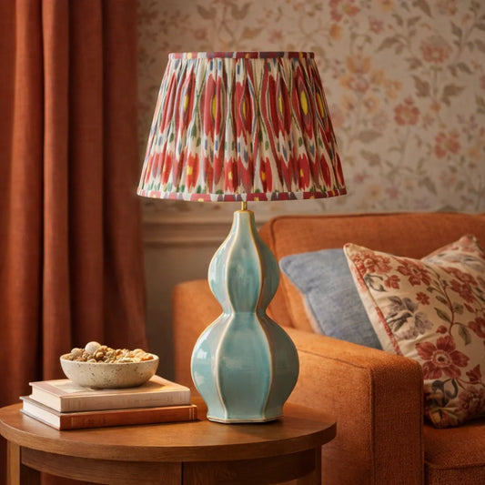 Lolia Vintage Tischleuchte mit Keramik-Kürbisfuß 