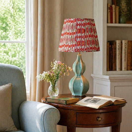 Lampe de table Lolia Vintage en céramique avec pied en calebasse 