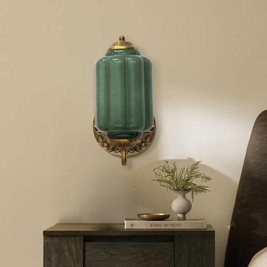 Lumi Vintage Milk Glass Oiled Brass Eloise Sconce