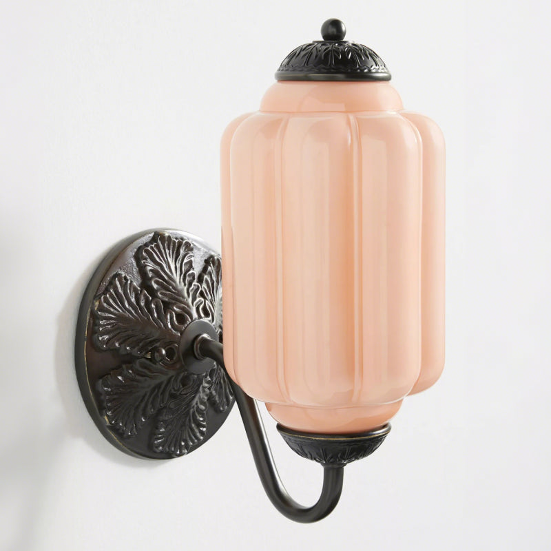 Lumi Vintage Milk Glass Oiled Brass Eloise Sconce