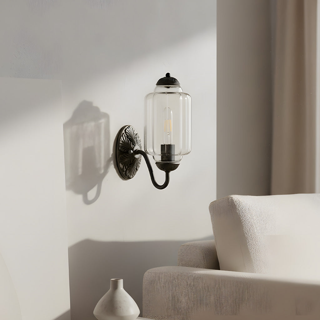 Lumi Vintage Milk Glass Oiled Brass Eloise Sconce