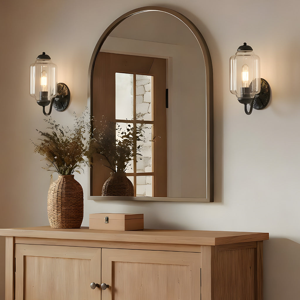 Lumi Vintage Milk Glass Oiled Brass Eloise Sconce