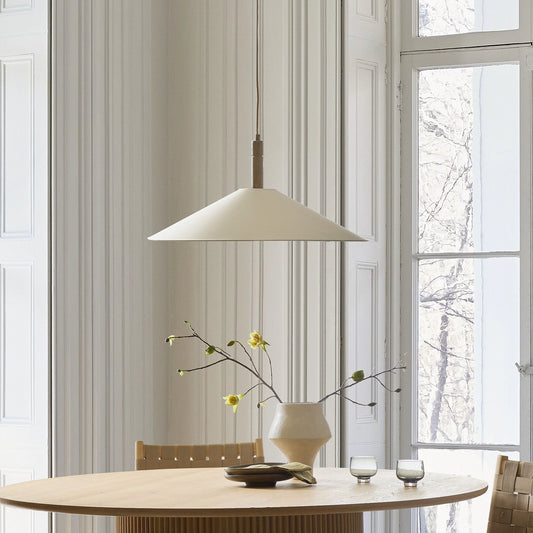 Lyric Antique Natural Hat Shape Paper Pendant Light