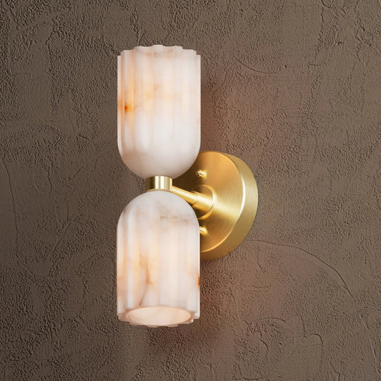 Applique murale Lysander en albâtre, style art moderne 