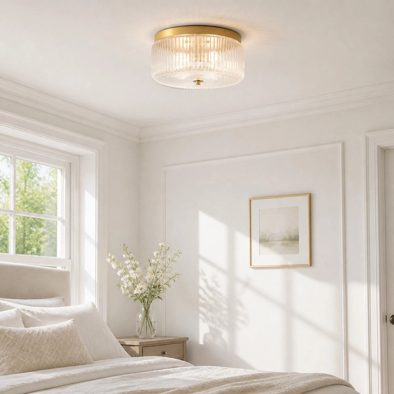 Lyssa Modern Ribbed Glass Brass Ceiling Lamp (5).webp__PID:e060ae58-8b79-4c3d-bd3b-82db9b04a8f6