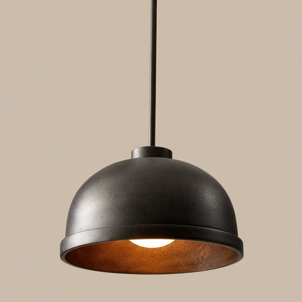 Mabel Zwarte Gegoten Aluminium Koepel Hanglamp