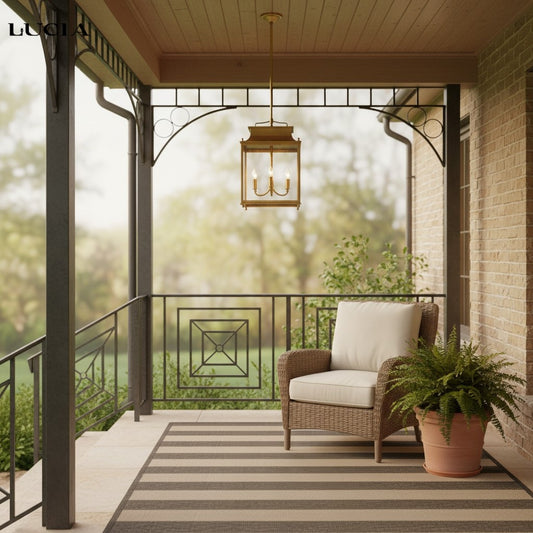 Makhai Industrial Outdoor Lantern Glass Pendant Light