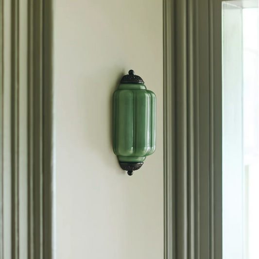 Mania Vintage Antique Milk Glass Flush Eloise Sconce