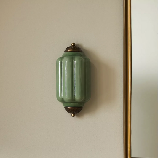Mania Vintage Antique Milk Glass Flush Eloise Sconce