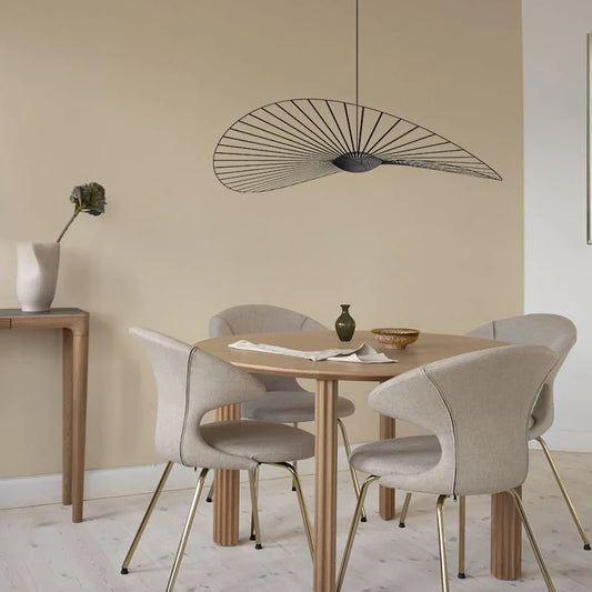 Marcello Nordic Straw Hat Vertigo LED Nova Pendant Light