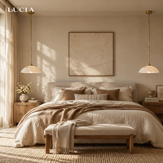 Marielle Modern Alabaster Dome Pendant Light