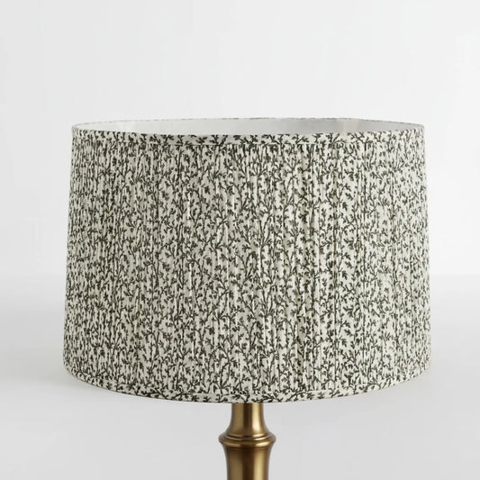 Marine Modern Printed Ruched Drum Lamp Shade