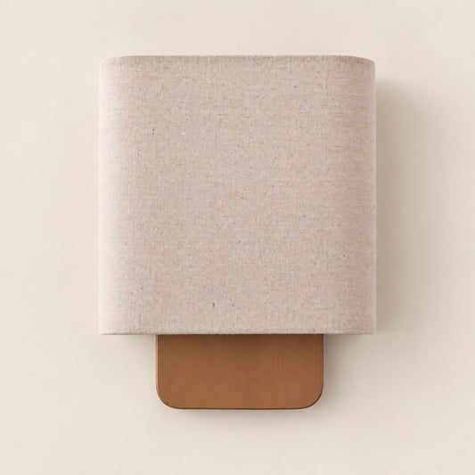 Maris Modern Linen Shade Metal Wall Sconce